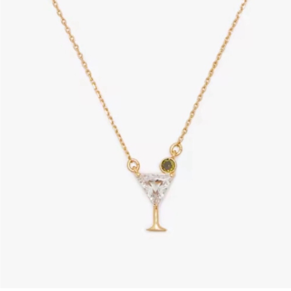 Kate Spade Shaken Or Stirred Mini Pendant Necklace NWT